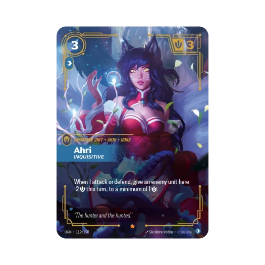 Riftbound Ahri E Foil Origins (English Ver.)