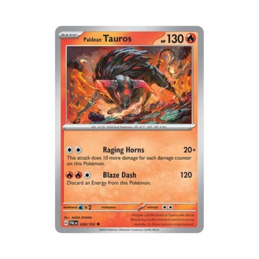 포켓몬 TCG 팔데아 켄타로스 U 팔데아 이볼브드 (영문판) 카드 이미지
