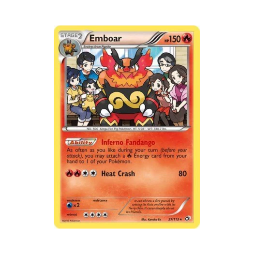 Pokemon TCG Emboar RH Legendary Treasures (English Ver.)
