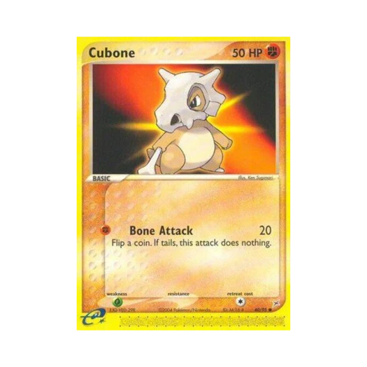 Pokemon TCG Cubone C EX Team Magma vs Team Aqua (English Ver.)