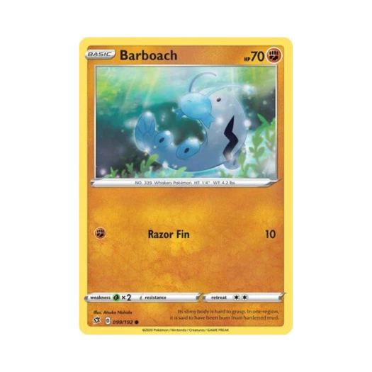 Pokemon TCG Barboach C Rebel Clash (English Ver.)