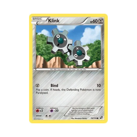 Pokemon TCG Klink C Black & White (English Ver.)