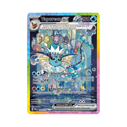 Pokemon TCG Vaporeon ex SIR Prismatic Evolutions (English Ver.)