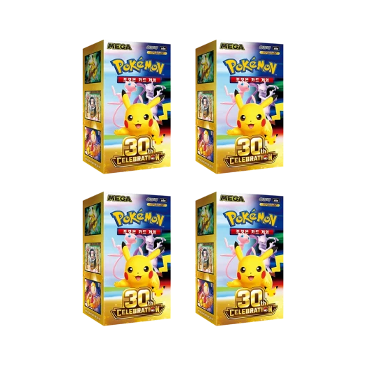 포켓몬 TCG 메가 확장팩 30주년 기념팩 4 박스 (80팩/한글판)