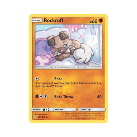 Pokemon TCG Rockruff C Cosmic Eclipse (English Ver.)