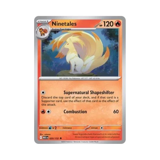 포켓몬 TCG 나인테일 U 메가 에볼루션 (영문판) 카드 이미지