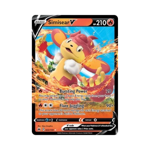 포켓몬 TCG 바오키 V R 크라운 제니스 (영문판)