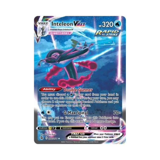 포켓몬 TCG 인텔리레온 VMAX RR 퓨전 스트라이크 (영문판) 카드 이미지