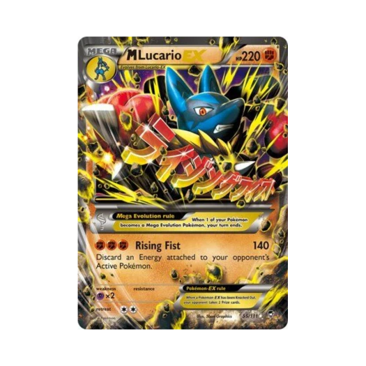포켓몬 TCG M 루카리오 EX RHE 퓨리어스 피스트 (영문판)