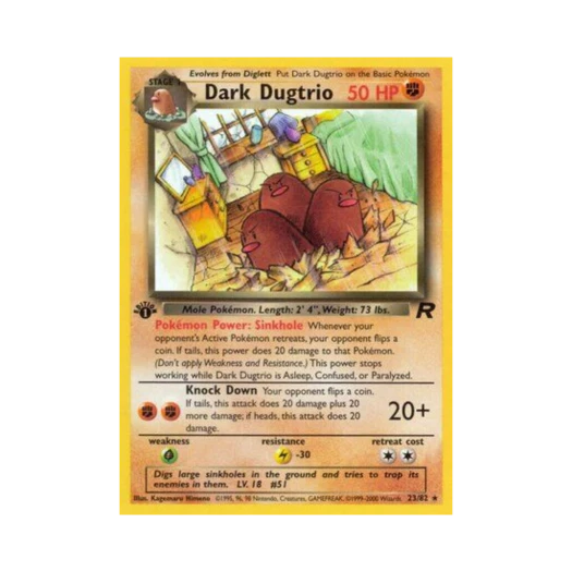 포켓몬 TCG 다크 닥트리오 R 로켓단 (영문판)