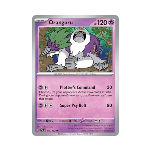 Pokemon TCG Oranguru U Paldea Evolved (English Ver.)