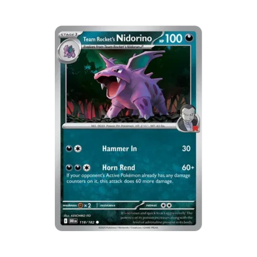 Pokemon TCG Team Rocket's Nidorino C Destined Rivals (English Ver.)