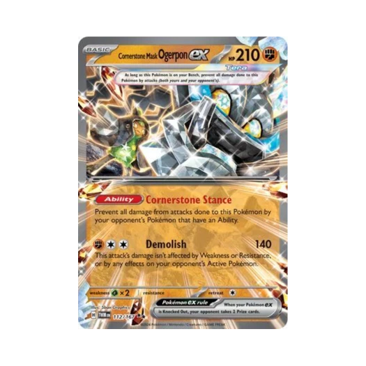 포켓몬 TCG 오거폰 주춧돌의 가면 ex DR 트와일라잇 마스커레이드 (영문판)