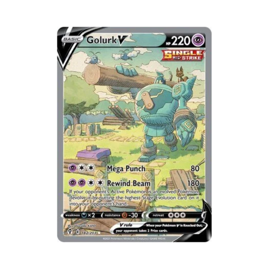 포켓몬 TCG 골루그 V RU 이볼빙 스카이즈 (영문판)