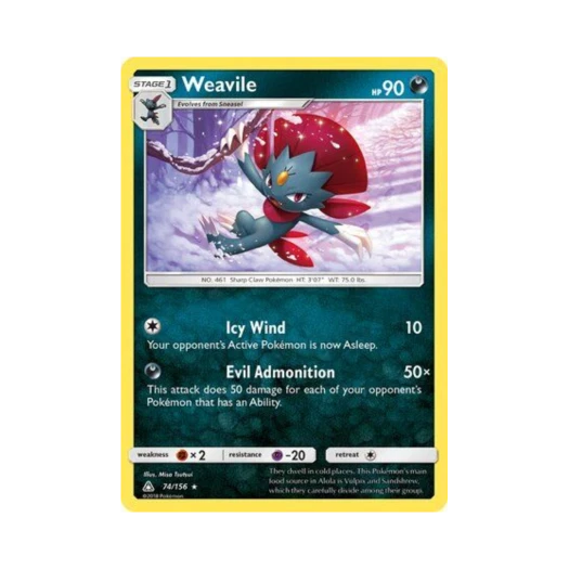 Pokemon TCG Weavile RH Ultra Prism (English Ver.)