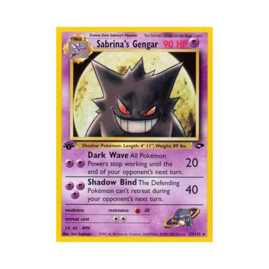 Pokemon TCG Sabrina's Gengar R Gym Challenge (English Ver.)