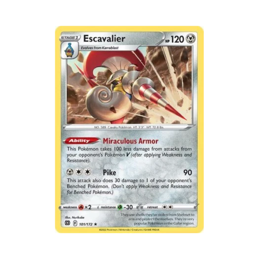 Pokemon TCG Escavalier R Brilliant Stars (English Ver.)