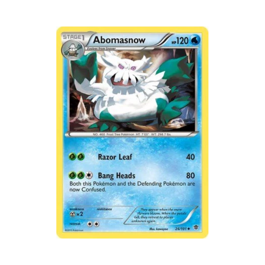 포켓몬 TCG 눈설왕 U 플라스마 블라스트 (영문판)
