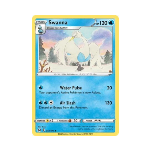 Pokemon TCG Swanna U Lost Origin (English Ver.)
