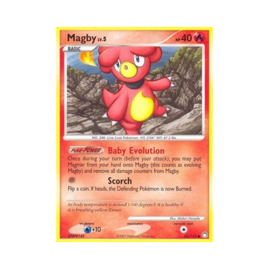 포켓몬 TCG 마그비 C 미스터리어스 트레져스 (영문판)