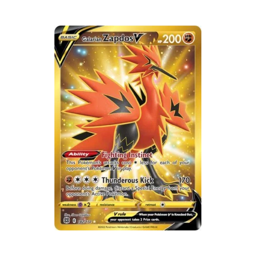 Pokemon TCG Galarian Zapdos V RS Brilliant Stars (English Ver.)