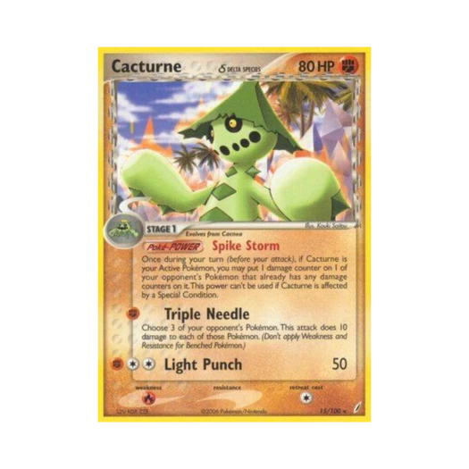 Pokemon TCG Cacturne R EX Crystal Guardians (English Ver.)