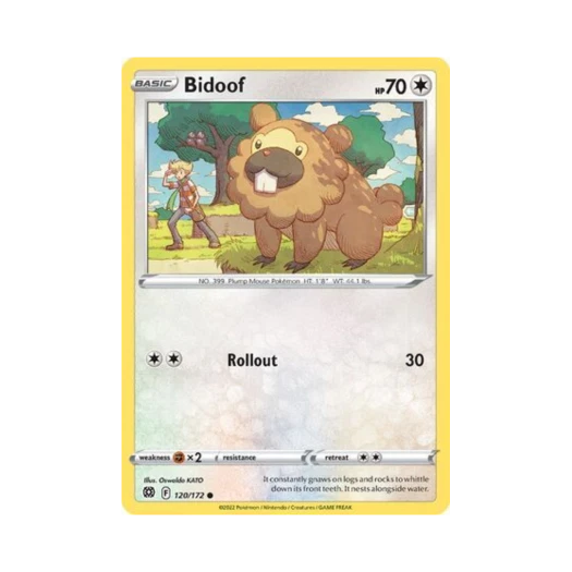 Pokemon TCG Bidoof C Brilliant Stars (English Ver.)