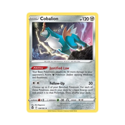 Pokemon TCG Cobalion R Silver Tempest (English Ver.)