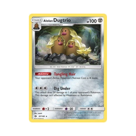 Pokemon TCG Alolan Dugtrio RH Sun & Moon (English Ver.)