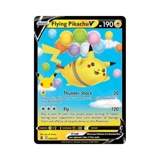 포켓몬 TCG 공중날기 피카츄 V HRV 셀레브레이션즈 (영문판) 카드 이미지