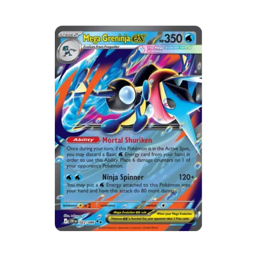 포켓몬 TCG 메가 개굴닌자 ex RR 카오스 라이징 (영문판)