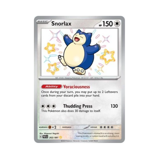 Pokemon TCG Snorlax SR Paldean Fates (English Ver.)