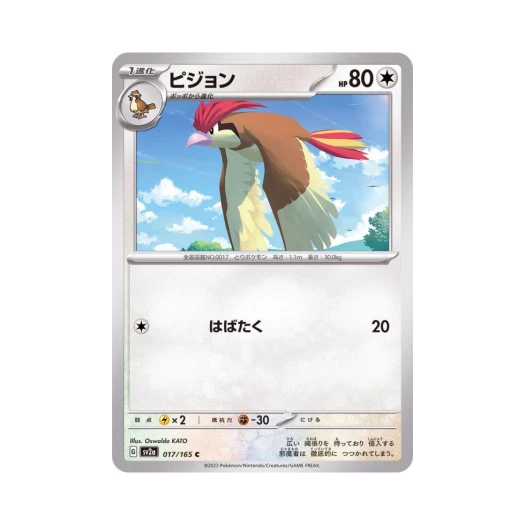 포켓몬 TCG 피죤 C 포켓몬 카드 151 (일어판) 카드 이미지