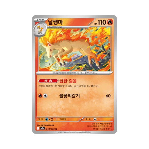 포켓몬 TCG 날쌩마 U 열풍의 아레나 (한글판)