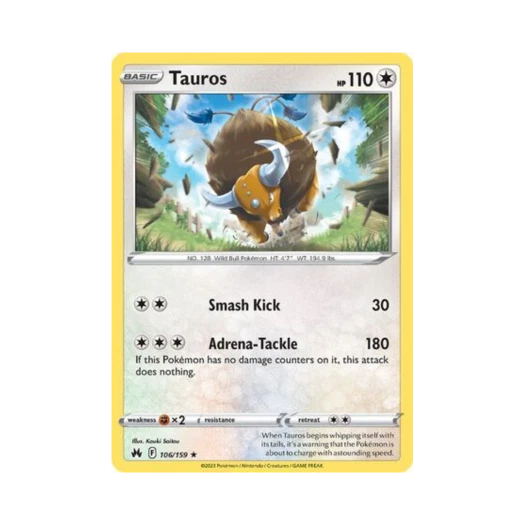 포켓몬 TCG 켄타로스 R 크라운 제니스 (영문판)