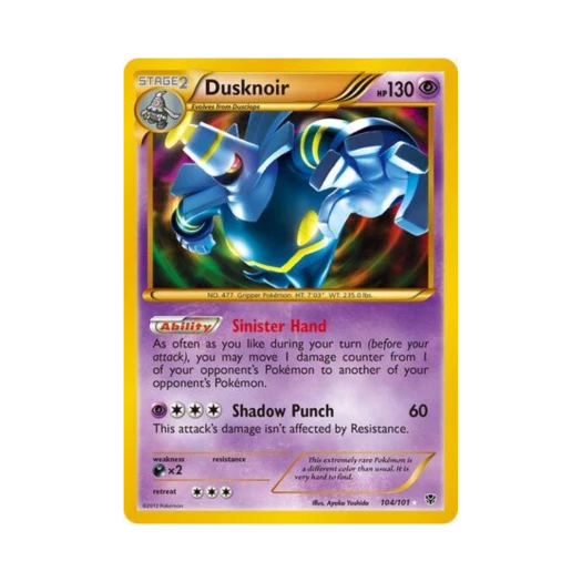 Pokemon TCG Dusknoir RS Plasma Blast (English Ver.)