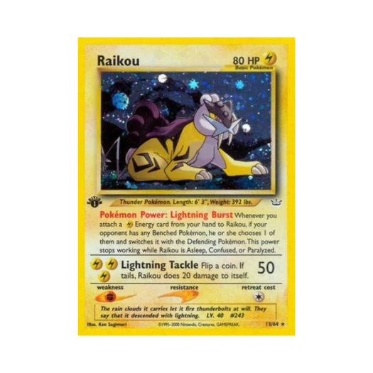포켓몬 TCG 라이코 RH 네오 레버레이션 (영문판)