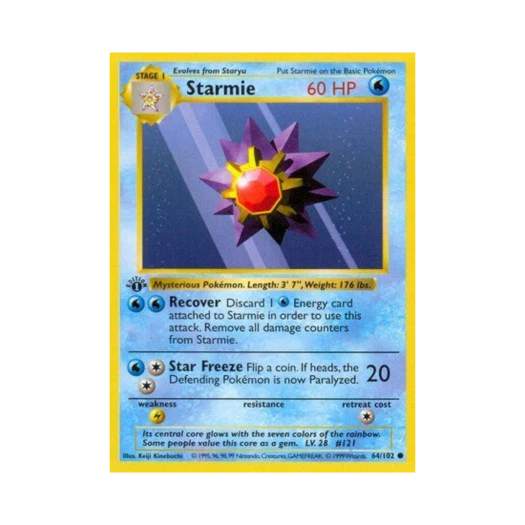 Pokemon TCG Starmie C Base Set (English Ver.)