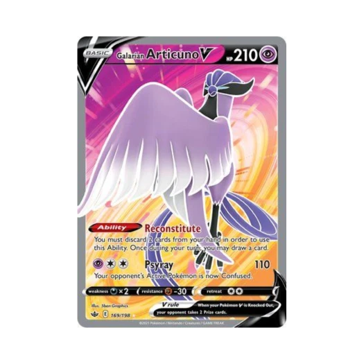 포켓몬 TCG 가라르 프리져 V RU 칠링 레인 (영문판)
