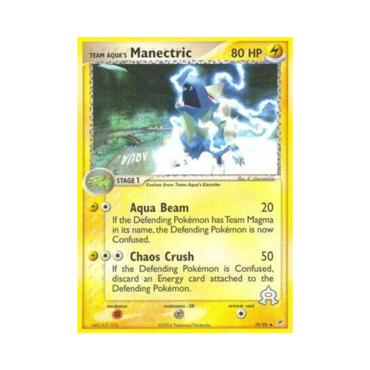Pokemon TCG Team Aqua's Manectric U EX Team Magma vs Team Aqua (English Ver.)