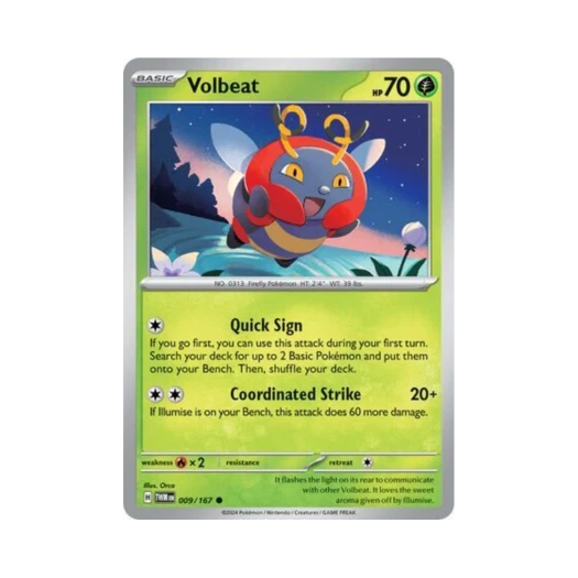 Pokemon TCG Volbeat C Twilight Masquerade (English Ver.)