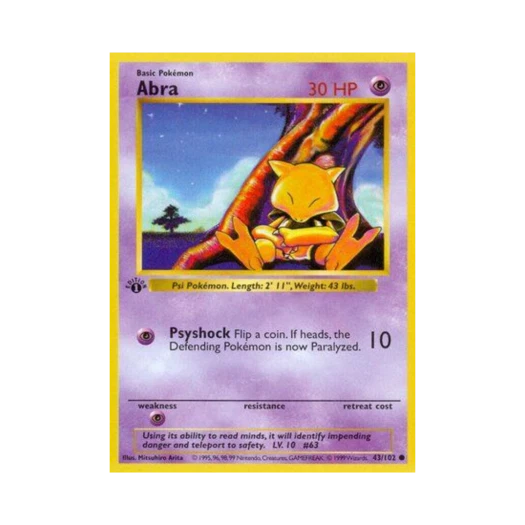 Pokemon TCG Abra C Base Set (English Ver.)