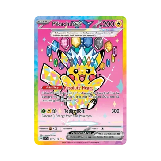 포켓몬 TCG 피카츄 ex SIR 메가 에볼루션 어센드 히어로즈 (영문판)