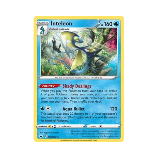 포켓몬 TCG 인텔리레온 RH 소드 & 실드 (영문판)