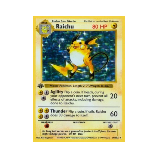 포켓몬 TCG 라이츄 베이스 세트 퍼스트 에디션 (영문판)