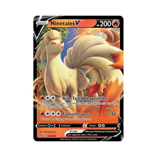 포켓몬 TCG 나인테일 V HRV 레벌 크래시 (영문판)
