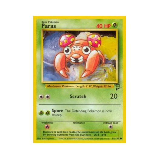 Pokemon TCG Paras C Base Set 2 (English Ver.)