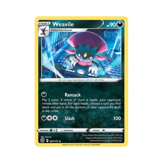 Pokemon TCG Weavile U Brilliant Stars (English Ver.)