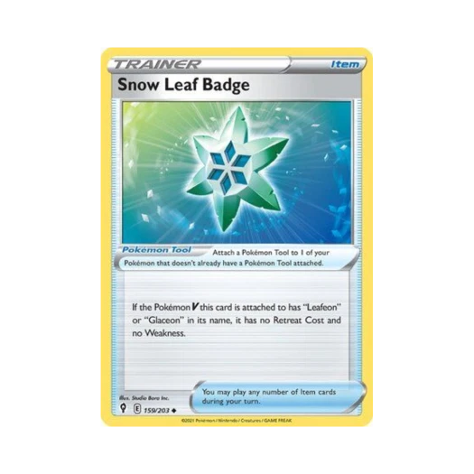 포켓몬 TCG 스노리프 배지 U 이볼빙 스카이즈 (영문판)