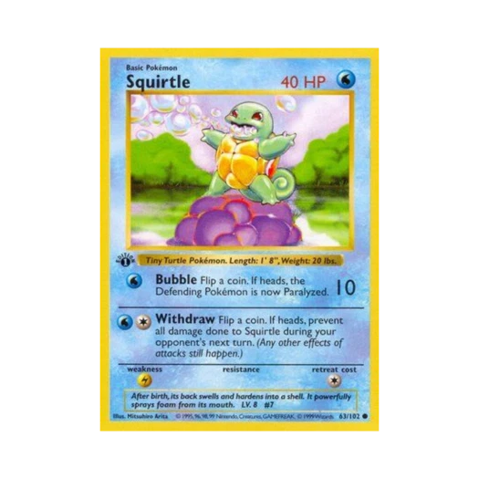 Pokemon TCG Squirtle C Base Set (English Ver.)